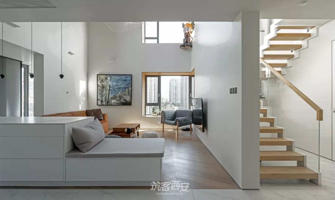 兰亭·望 | 李翔设计师的简约复式空间设计-34