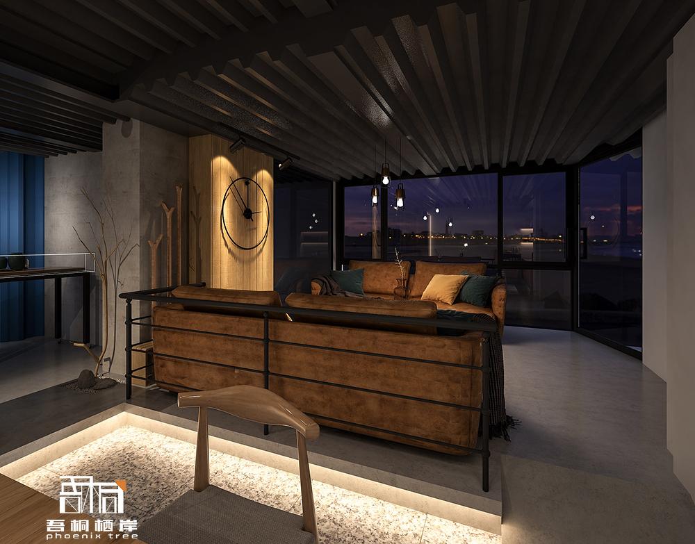 集装箱蓝与木栅栏的日式深夜食堂-10