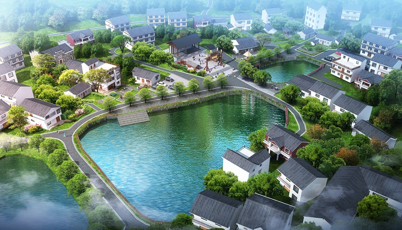 乡村规划设计案例鸟瞰图-18