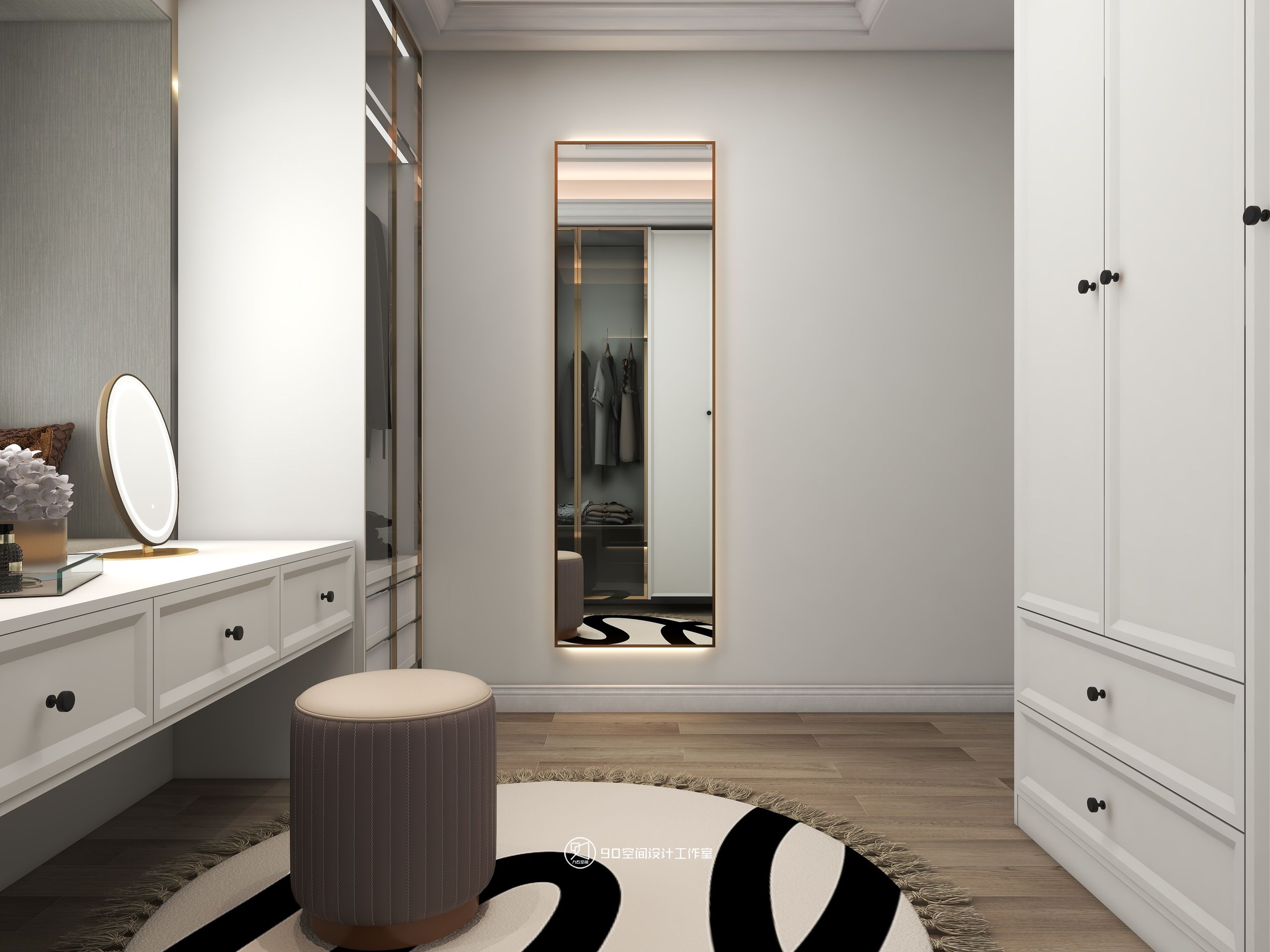 125㎡法式风,寻找家中氛围感丨90空间设计-40