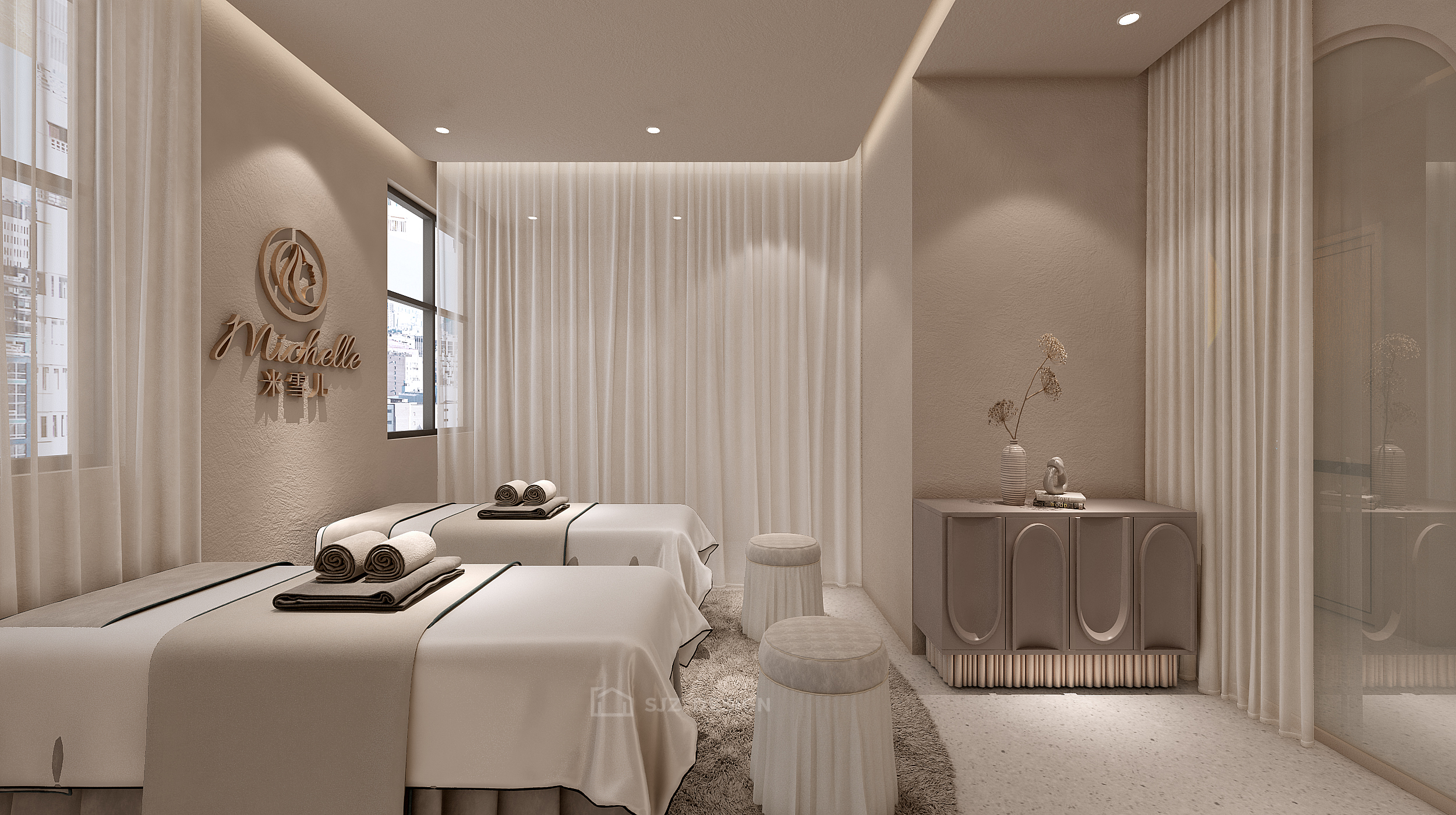 米雪美容美甲店丨中国湖北丨孙金甄（北京）室内建筑设计有限公司-29