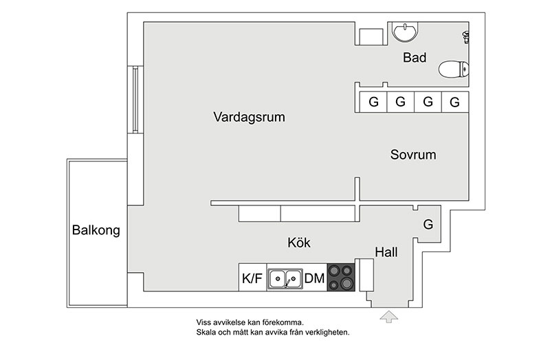 斯德哥尔摩 39 平米小公寓，绿色调客厅惊艳设计-19