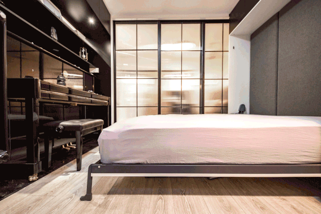 北京 65 平米半地下室住宅改造 | 折叠空间与功能的完美融合-33