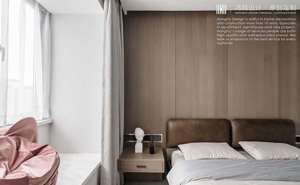 鸿鹄设计上海 100㎡现代轻工业风,温馨明亮空间解读-21