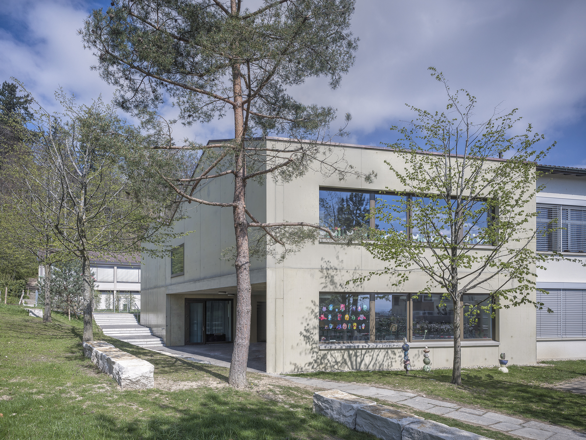 Evilard 小学扩建 | 新旧融合的室内设计-25