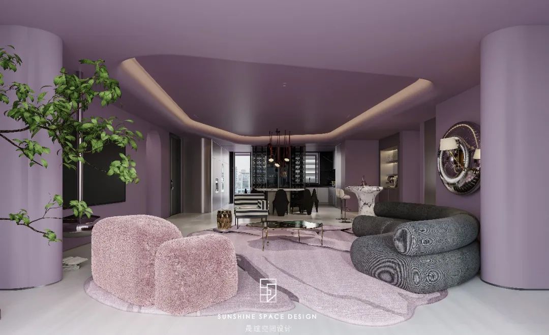 武汉江南岸紫色浪漫空间设计丨中国武汉丨晟瑄空间设计-17