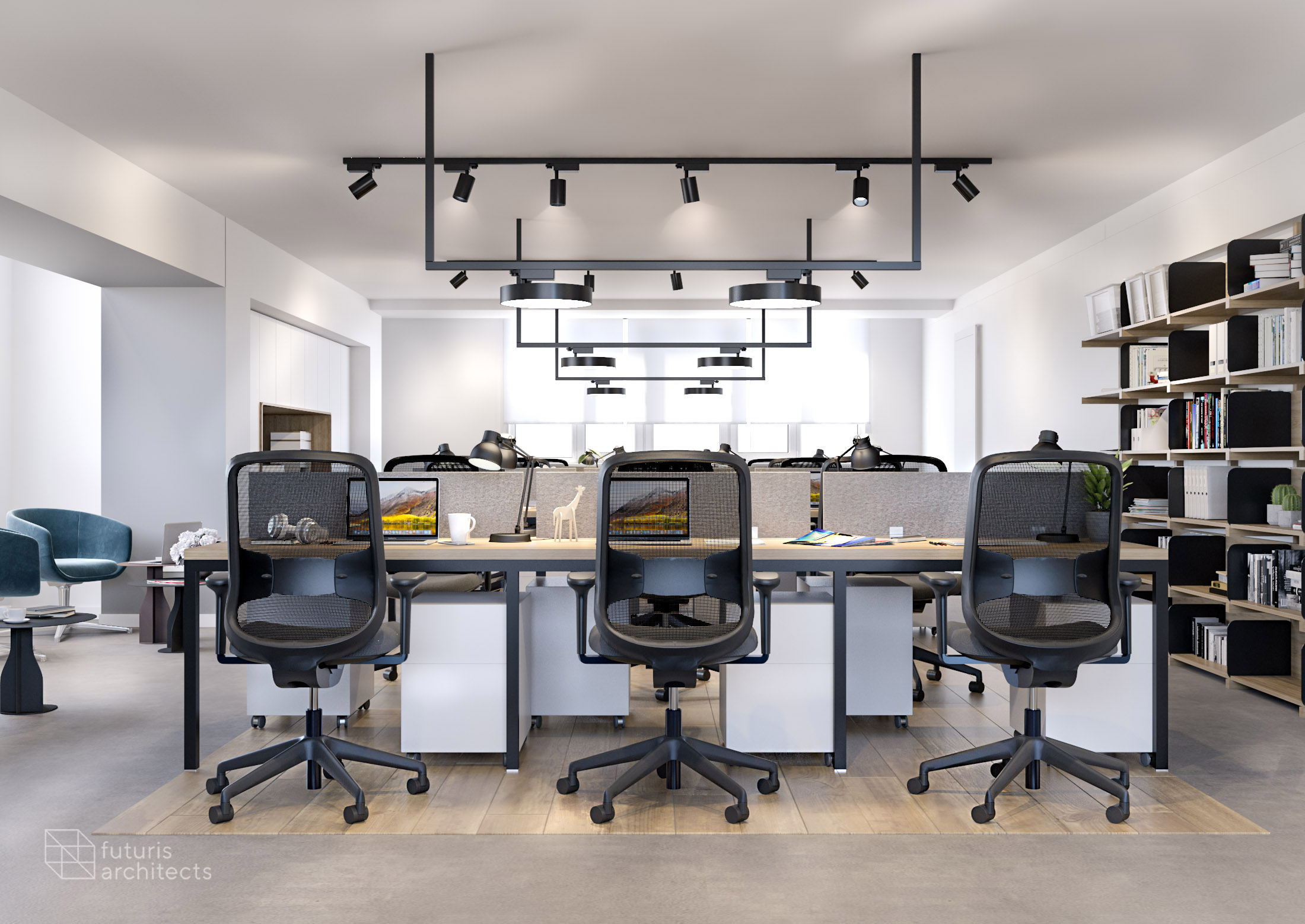 未来主义建筑师事务所设计的办公室-4