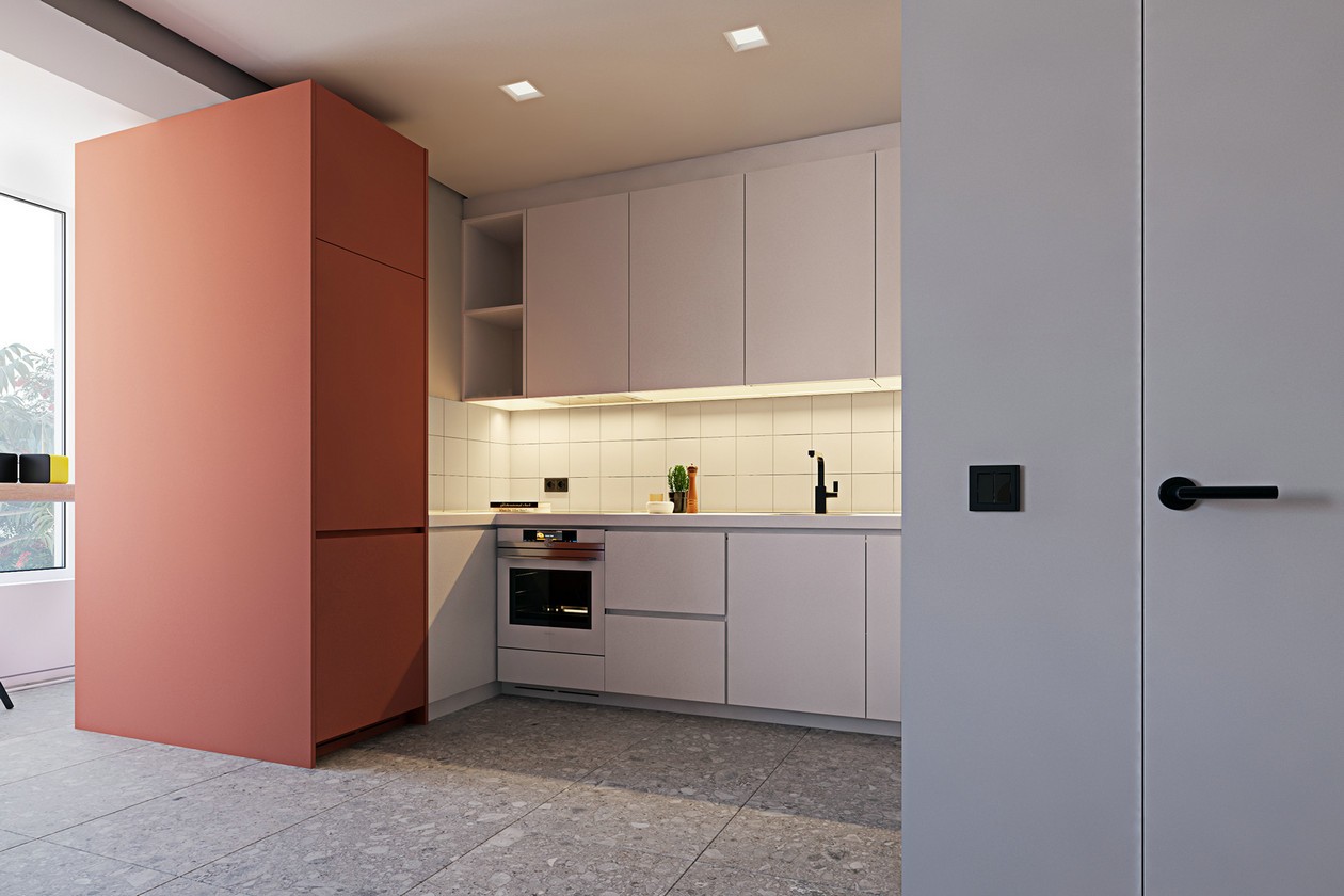 乌克兰基辅 82㎡多彩空间设计-7