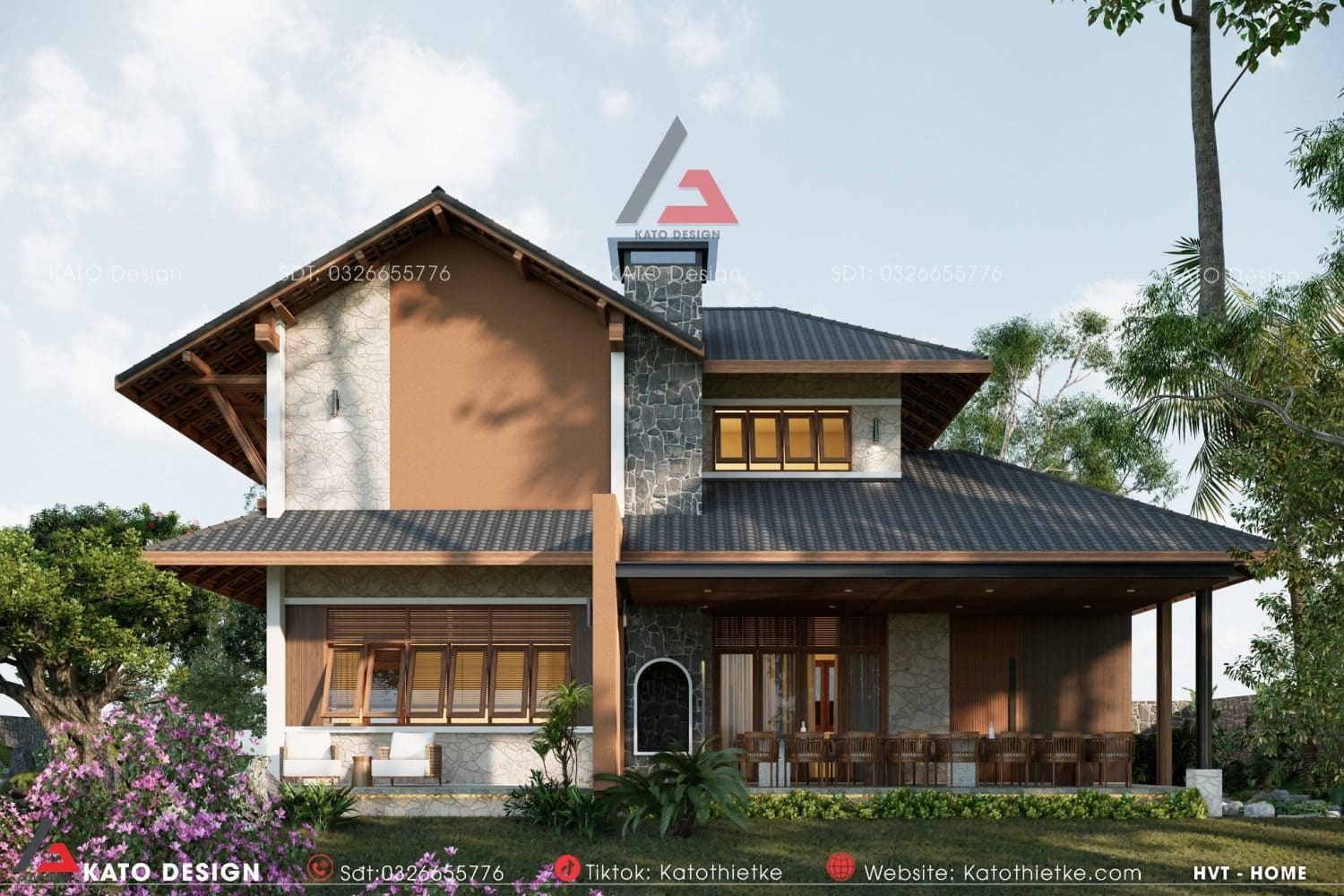 天别墅(这里TIẾN根据越南语发音音译为天,具体可根据实际对应的含义调整) 丨KATO THIẾT KẾ-2