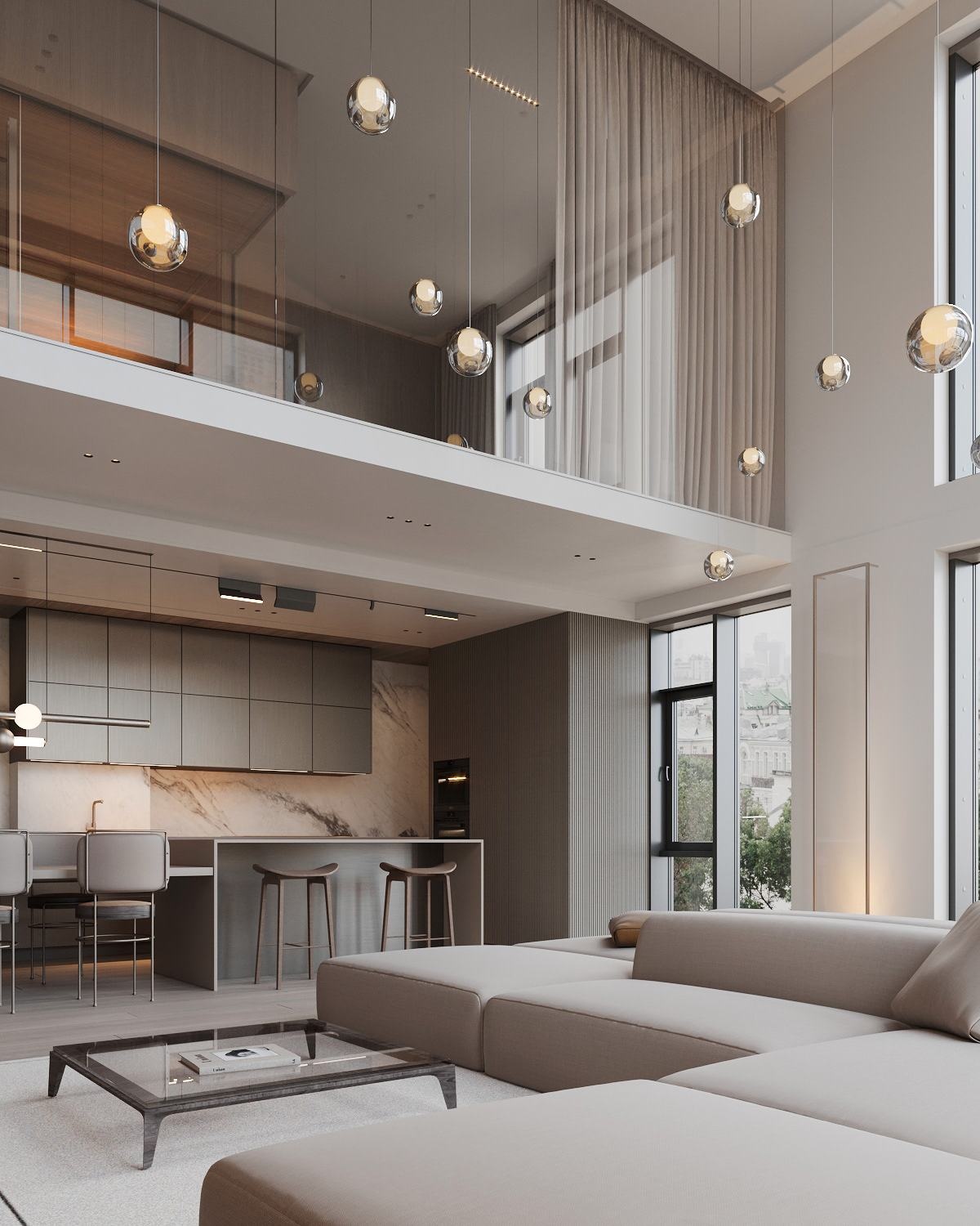 简洁纯粹的挑空别墅丨乌克兰基辅丨ArtPartner Architects-4