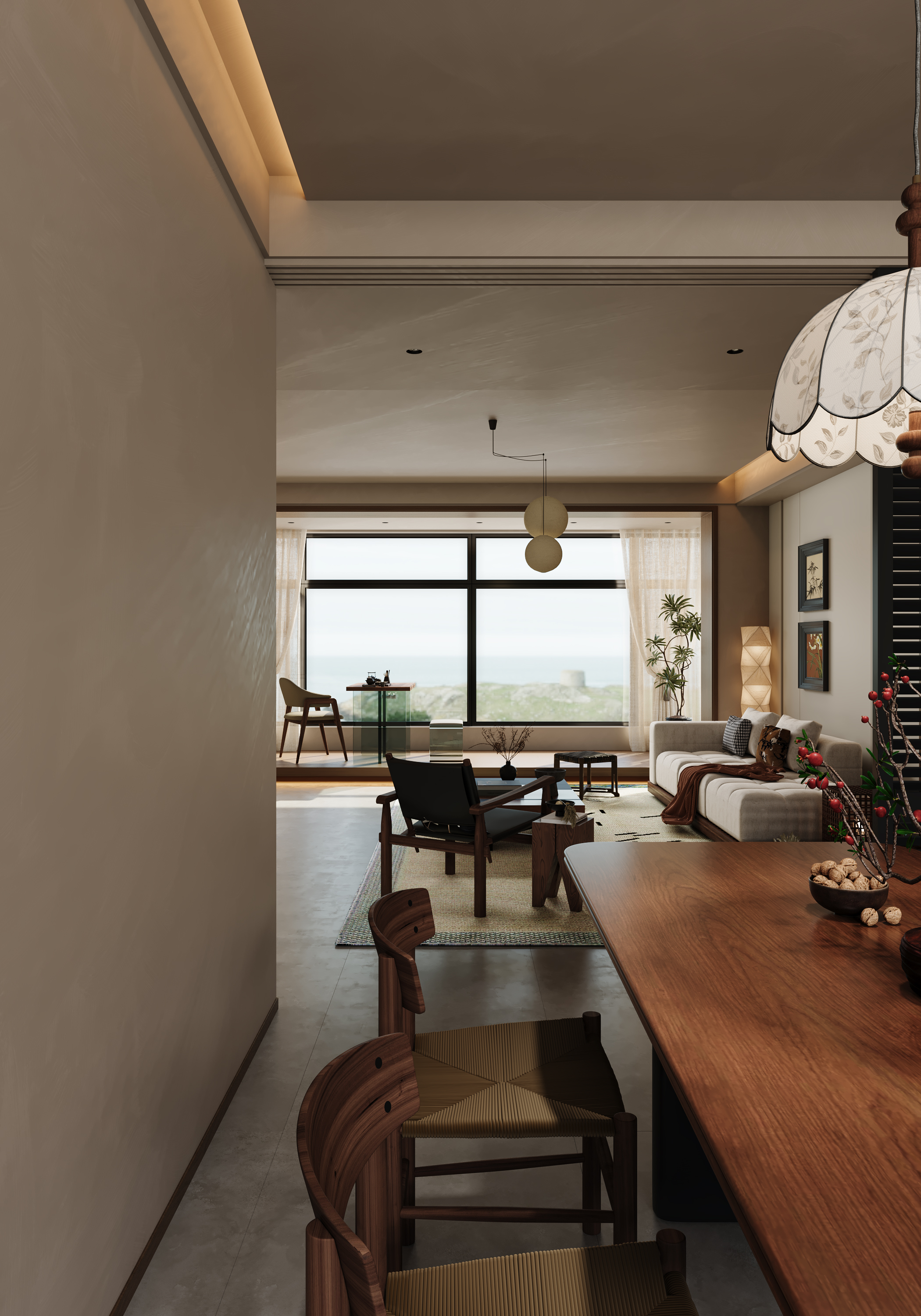 侘寂中古渲染丨筑创空间效果表现-9