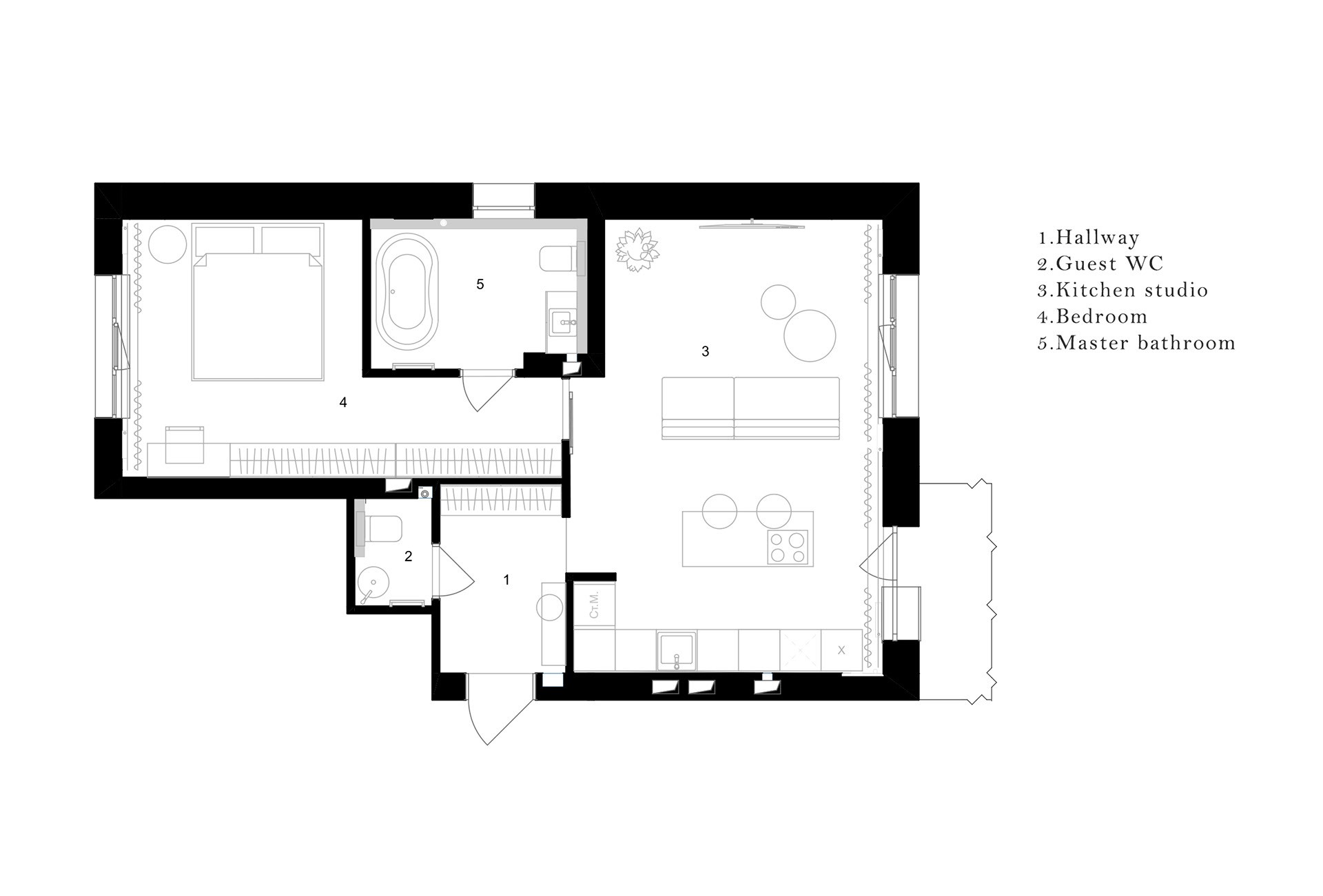 60㎡小空间公寓设计 邂逅轻柔质感，至臻至美的-23