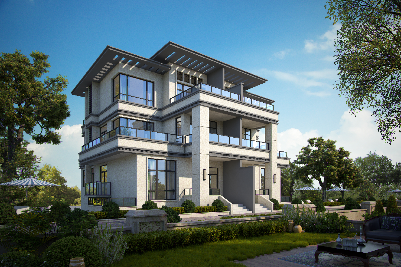 自建房外立面效果图-3