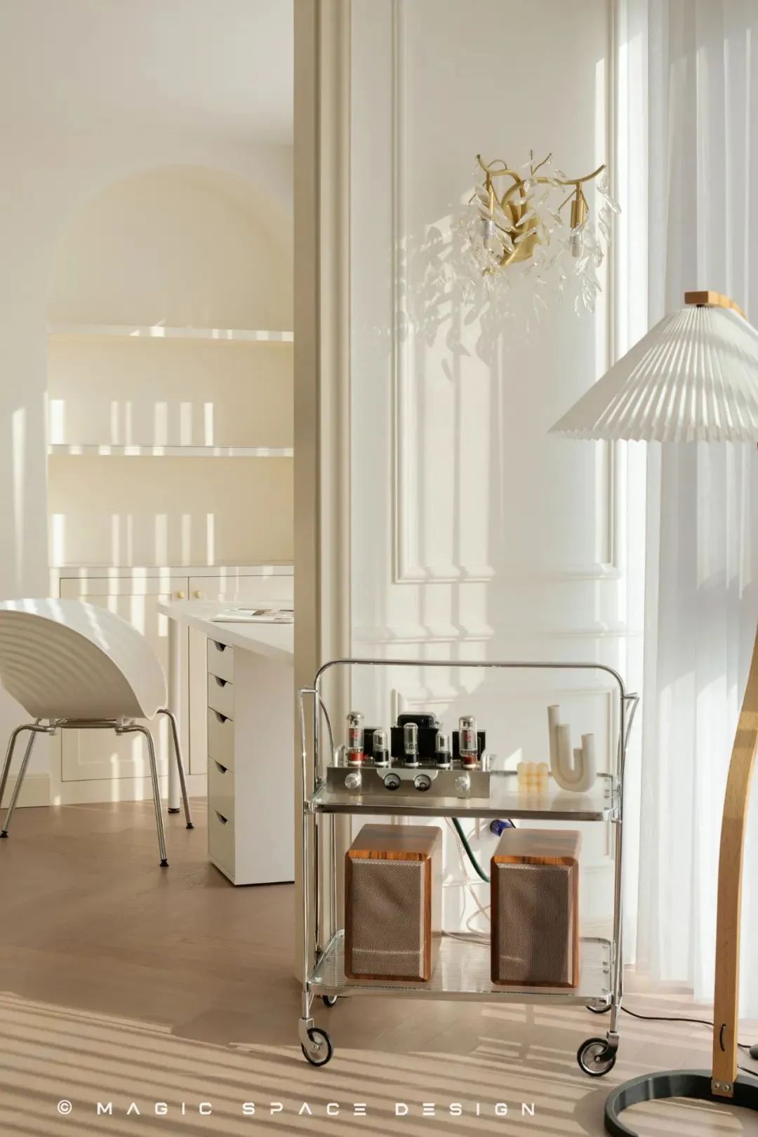 法式奶油风平层丨麻吉家装定制-20