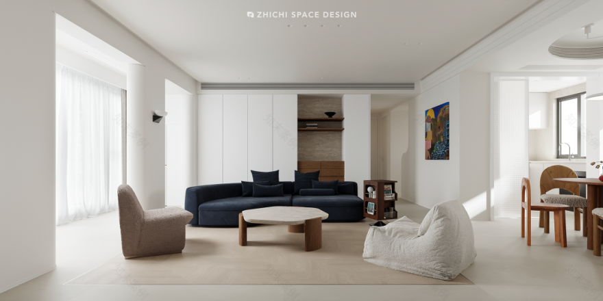 武汉 125㎡现代简约家居丨武汉咫尺空间设计-23