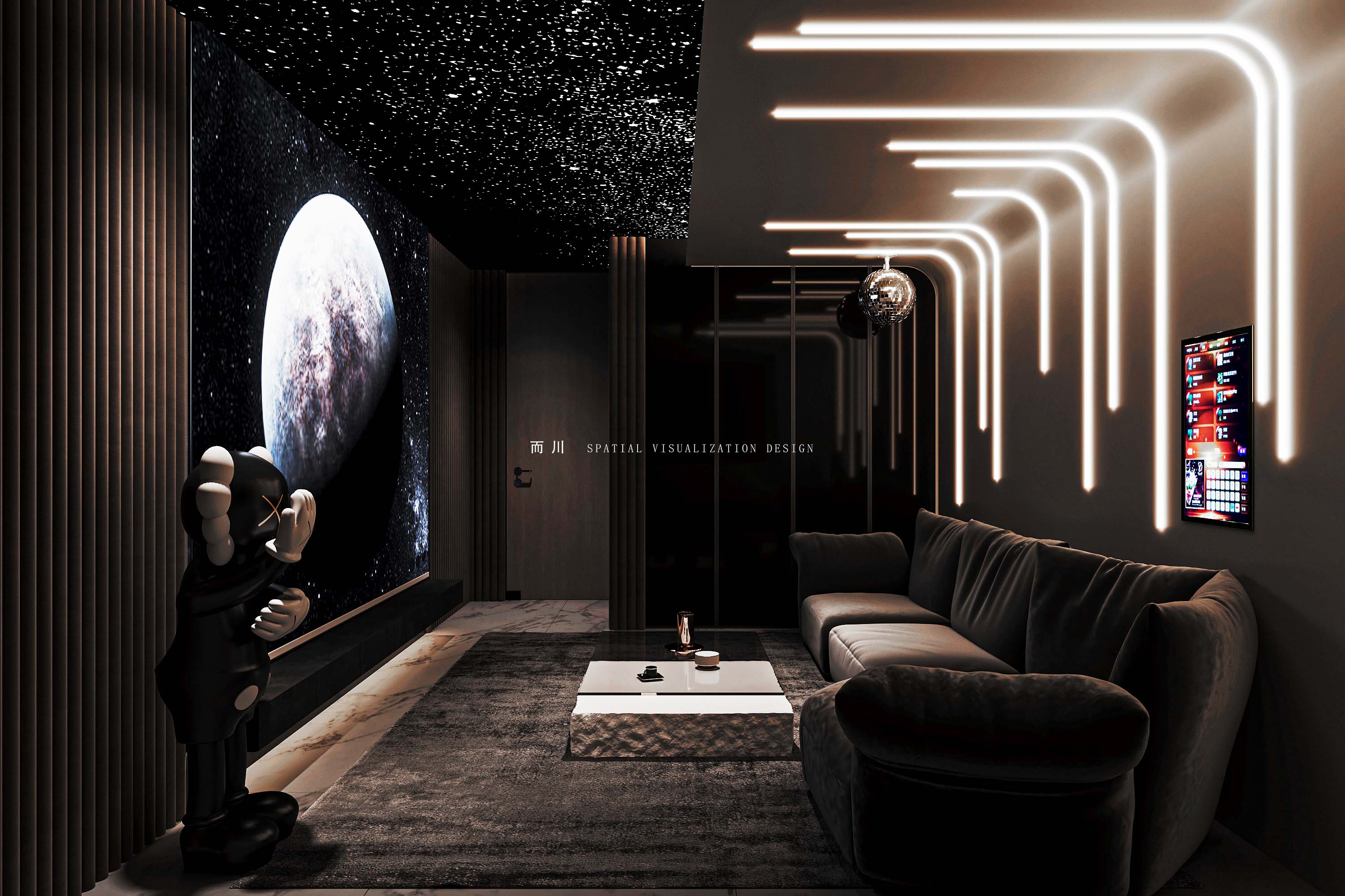 现代意式榻榻米卧室设计丨而川空间可视化工作室-43