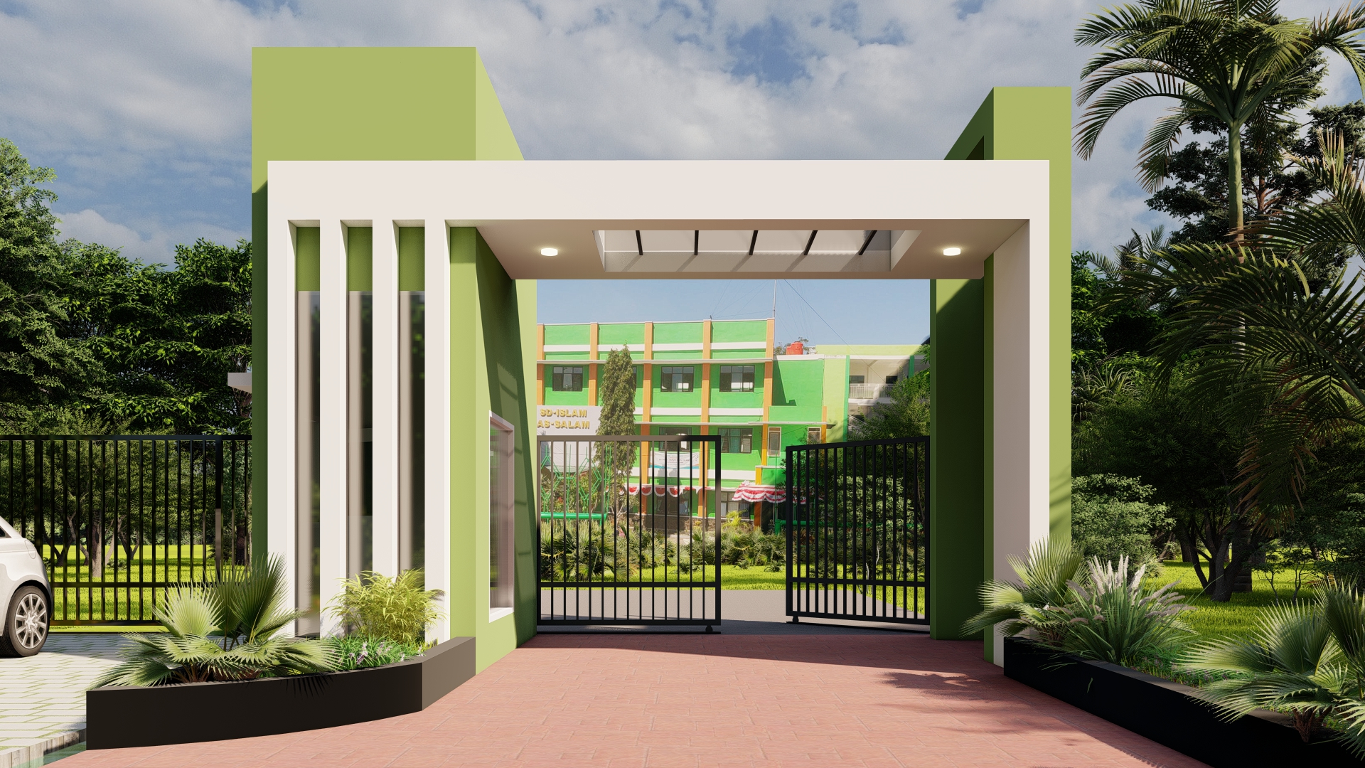 Welcome Gate design ideas located in SD As-Salam Malang-2