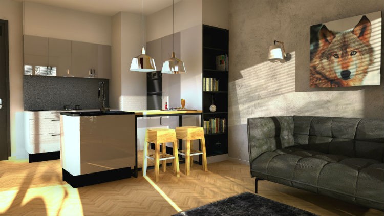 46㎡单身公寓室内设计方案-17