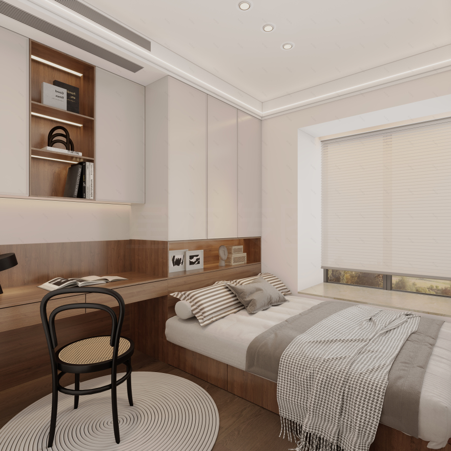 现代风格别墅效果图-12