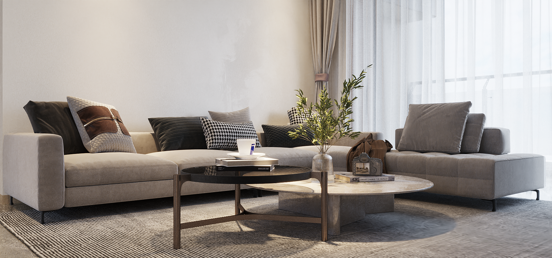 深圳口山设计：光明星河天地89㎡，装下四季温柔！-1