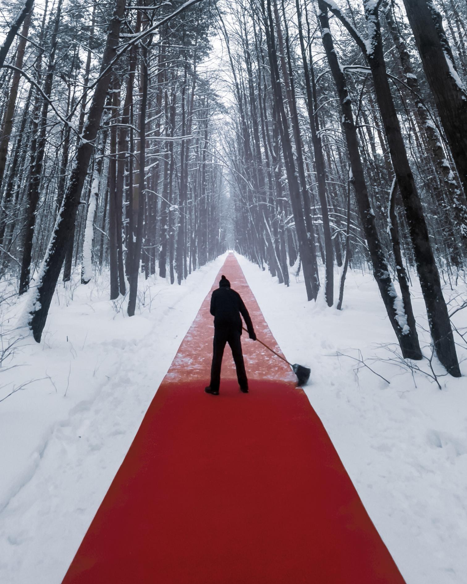 莫斯科马列维奇公园的红色地毯丨俄罗斯莫斯科丨El artista-12