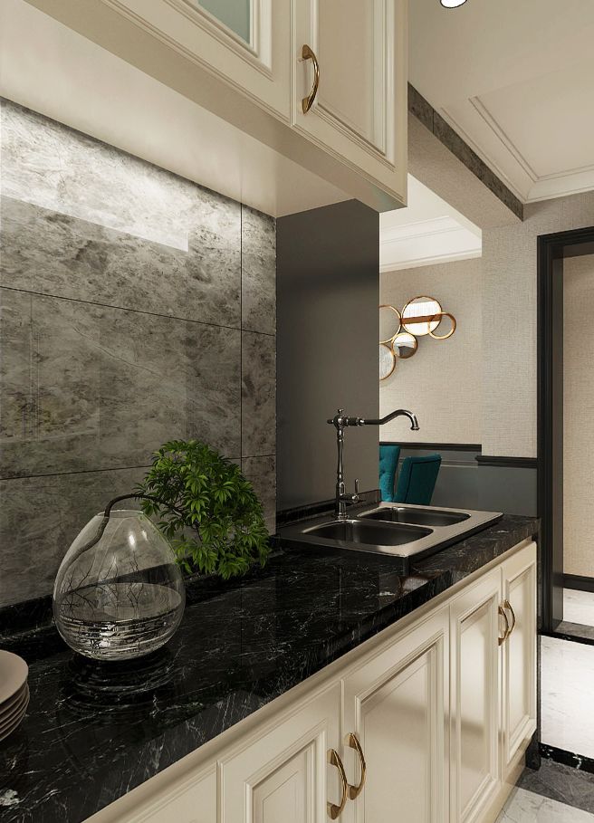 爱马仕橙&孔雀蓝撞出高级感,美式混搭打造优雅轻奢家居-86