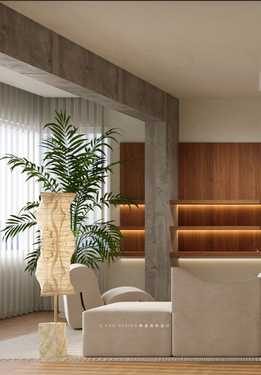 尊道新作|合肥『中央公园岚庭』中古风大平层设计,时光沉淀可持续松弛的家~-66