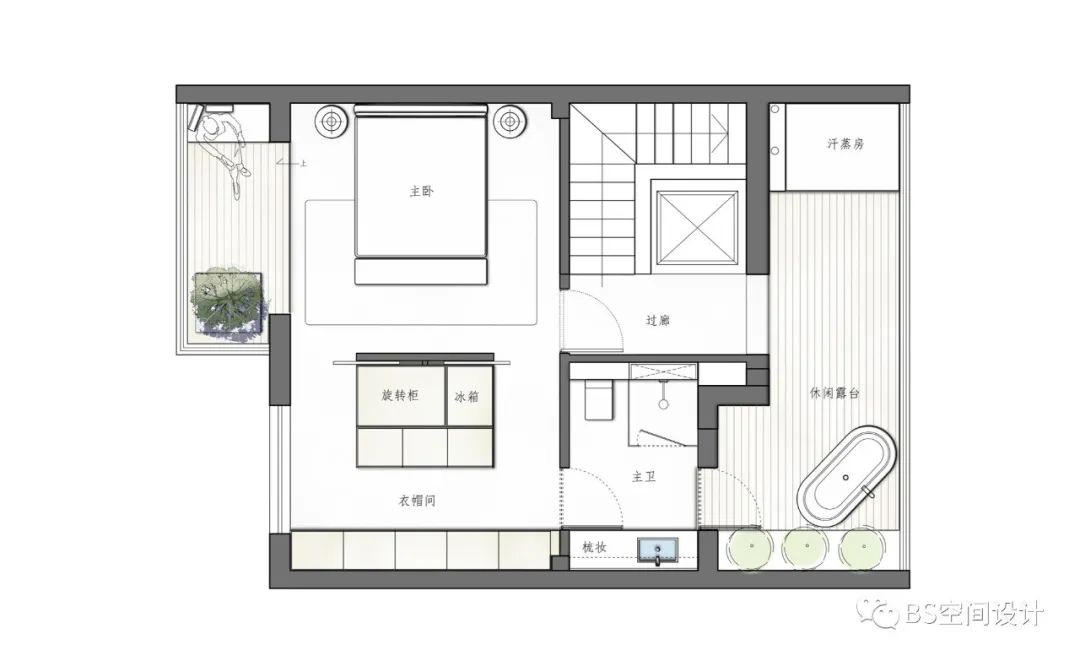 上海樾山半岛别墅 | 黑白灰与木元素的地下空间重构-51