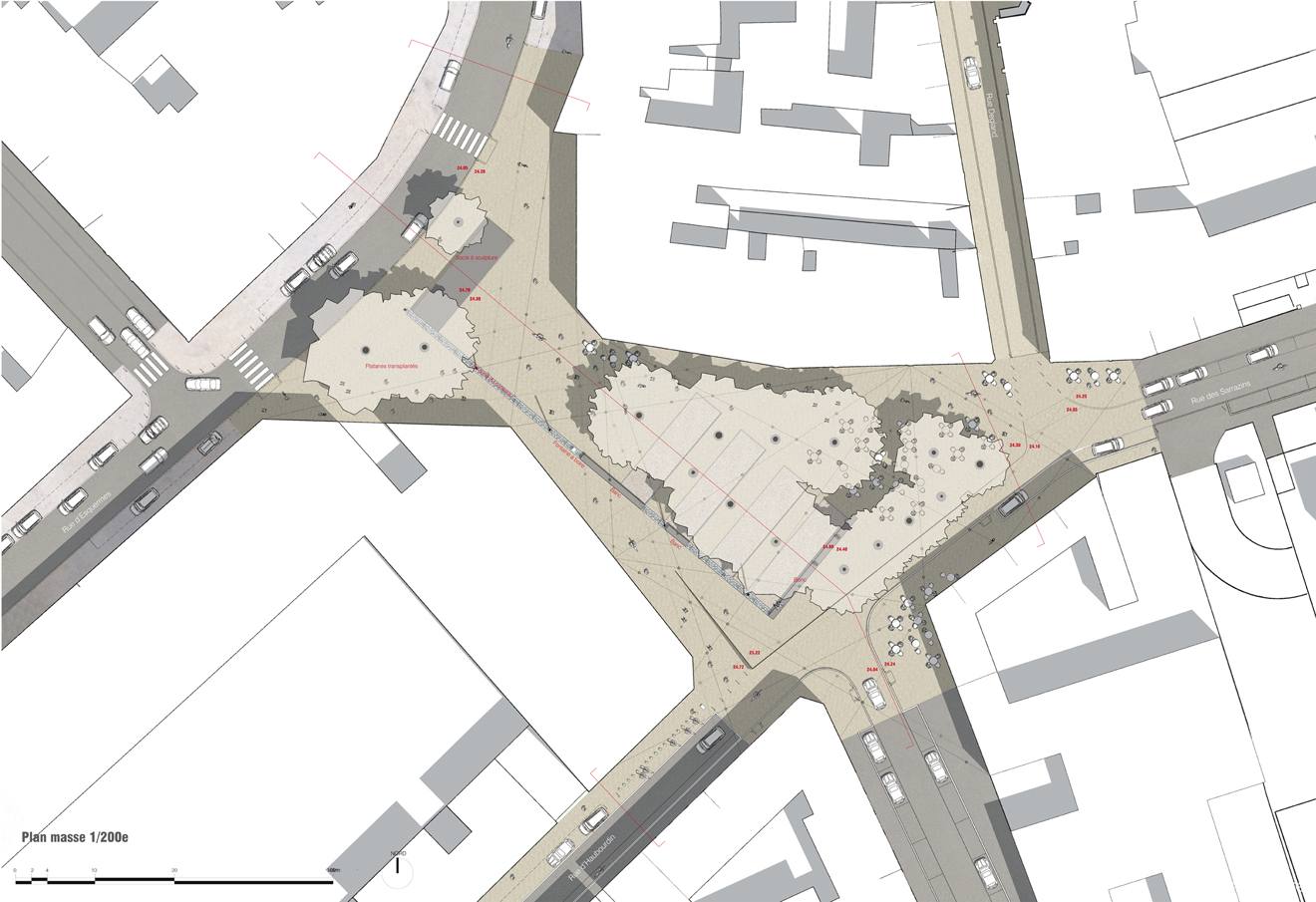 Place Casquette景观设计项目丨法国里尔丨Empreinte,bureau de paysages-27