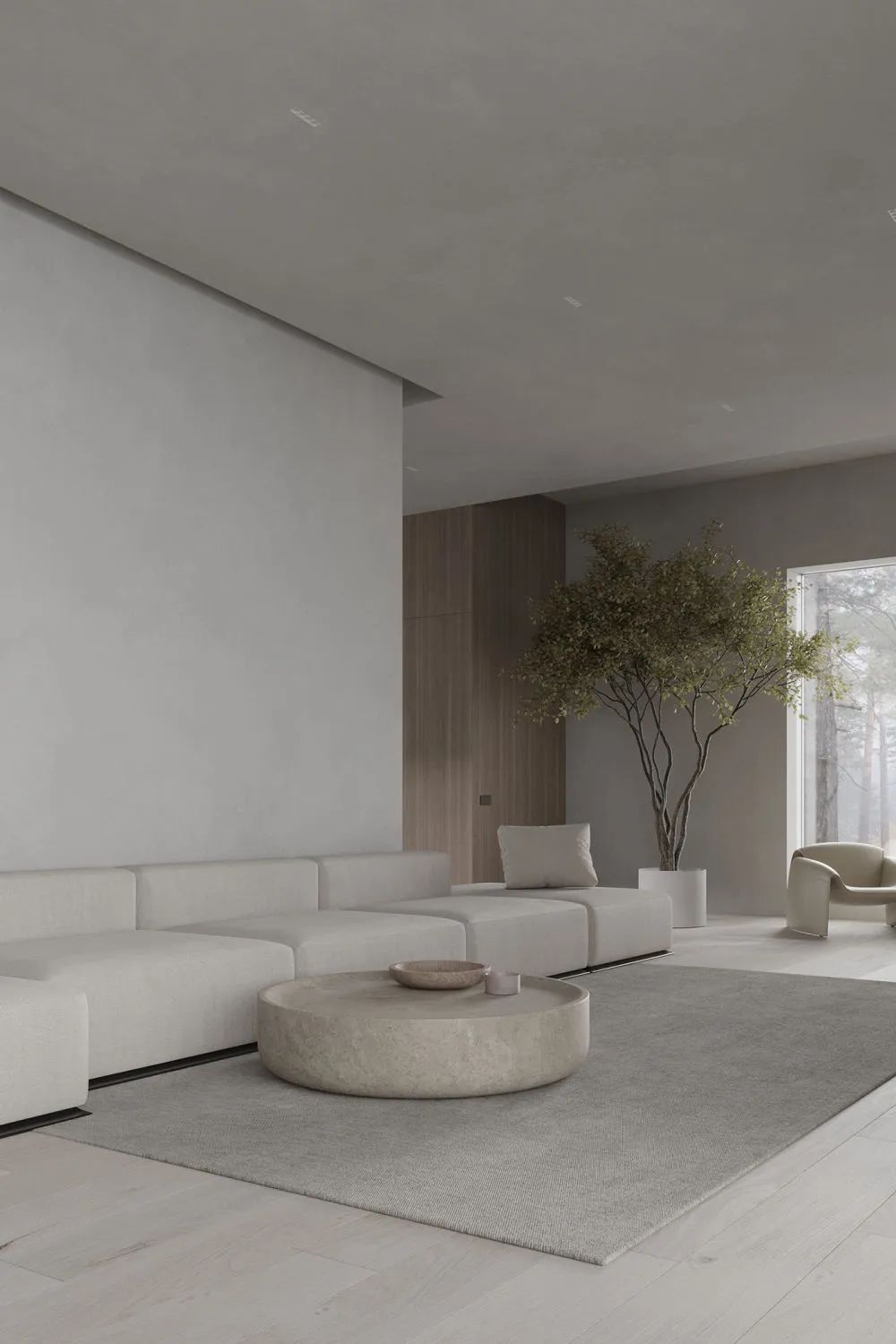 盐系简约,静美!灰白木色打造宁静家居空间丨星艺装饰广州总部-8