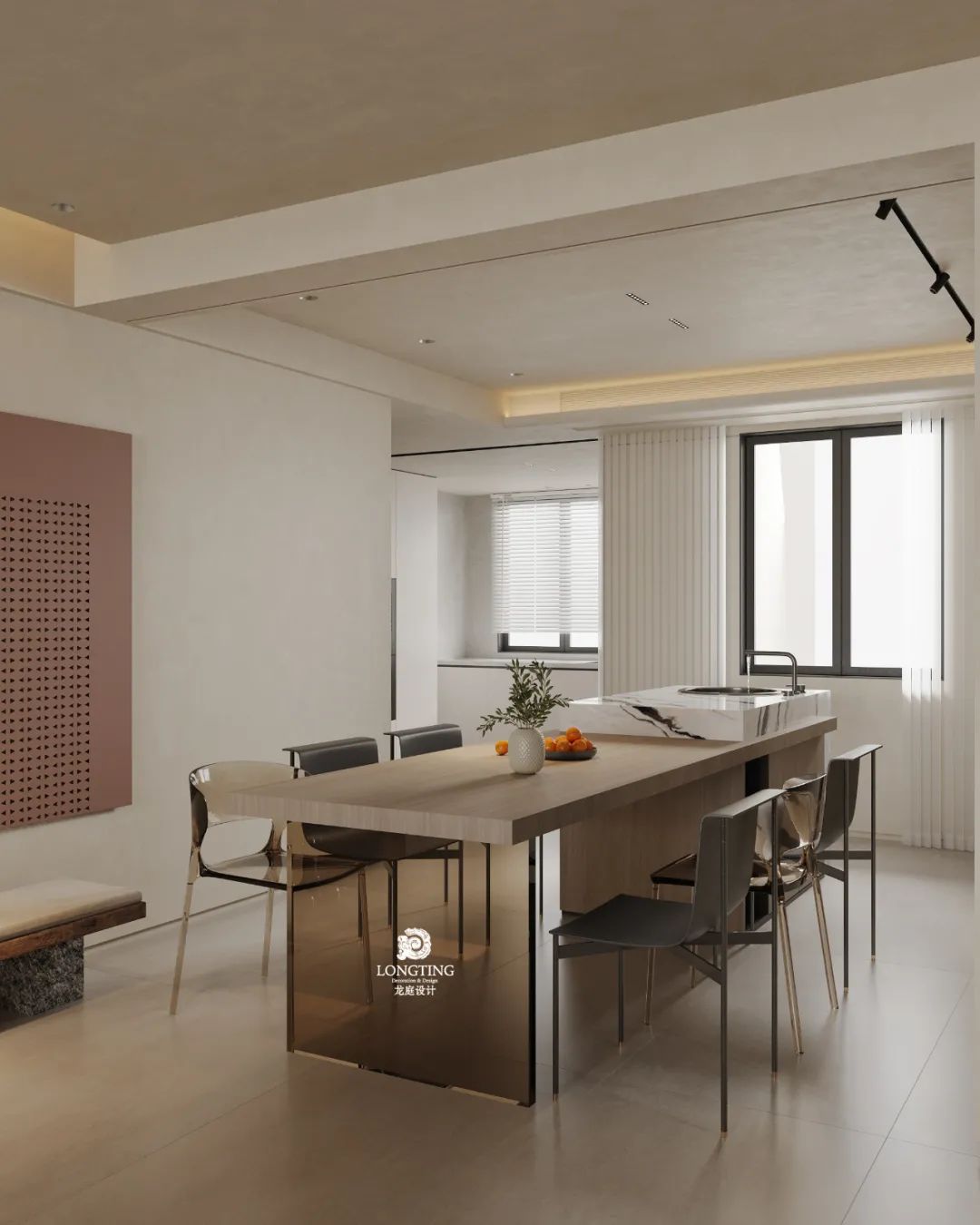 红树湾 200 方,灰褐极简主义家居空间丨龙庭设计-16