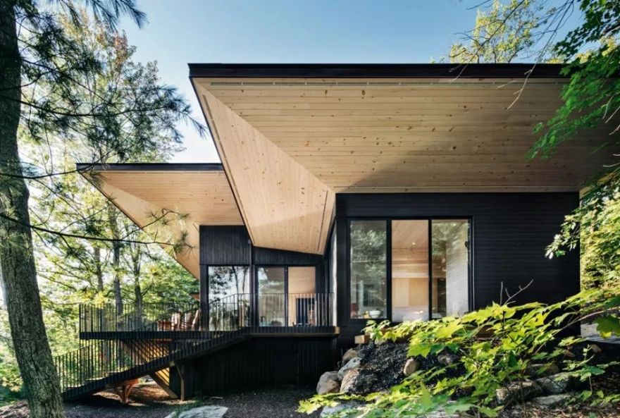 约瑟夫湖木屋 | 融入自然,延续文化的加拿大度假屋-0