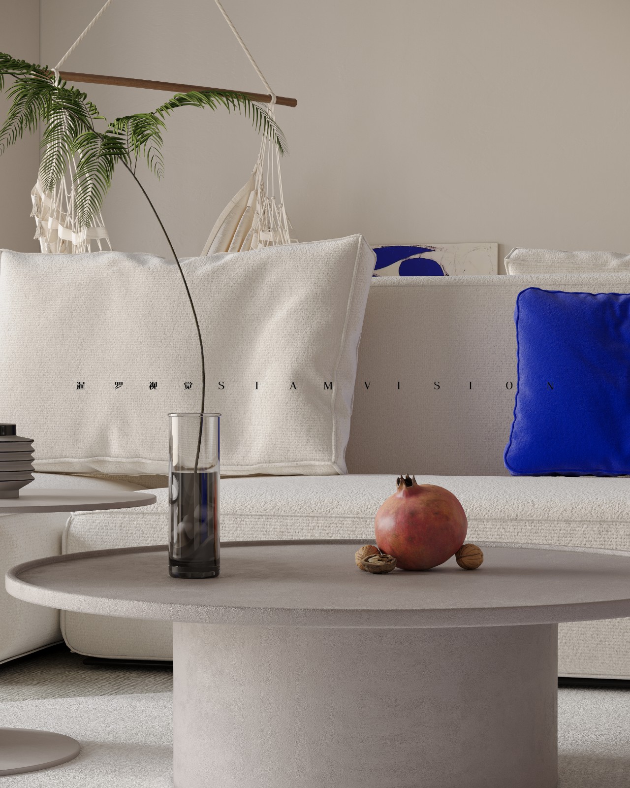 克莱因蓝与奶油色的碰撞-7