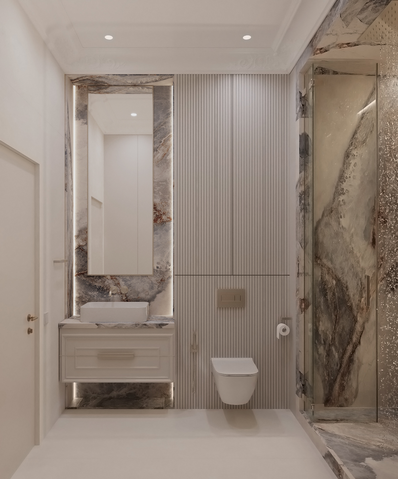 Neoclassical master bedroom-6