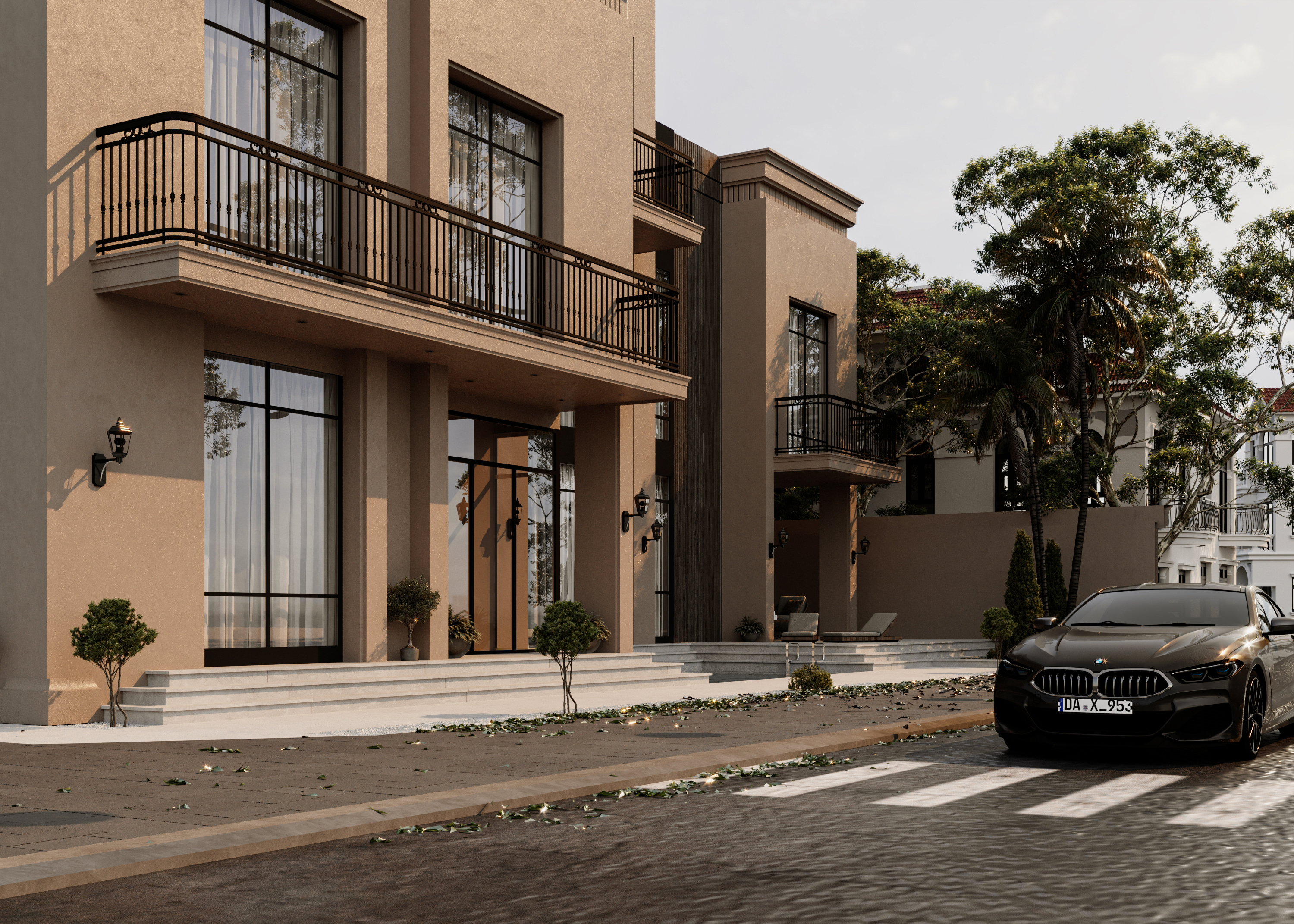 Neo Classic Villa Facade 设计与可视化-20