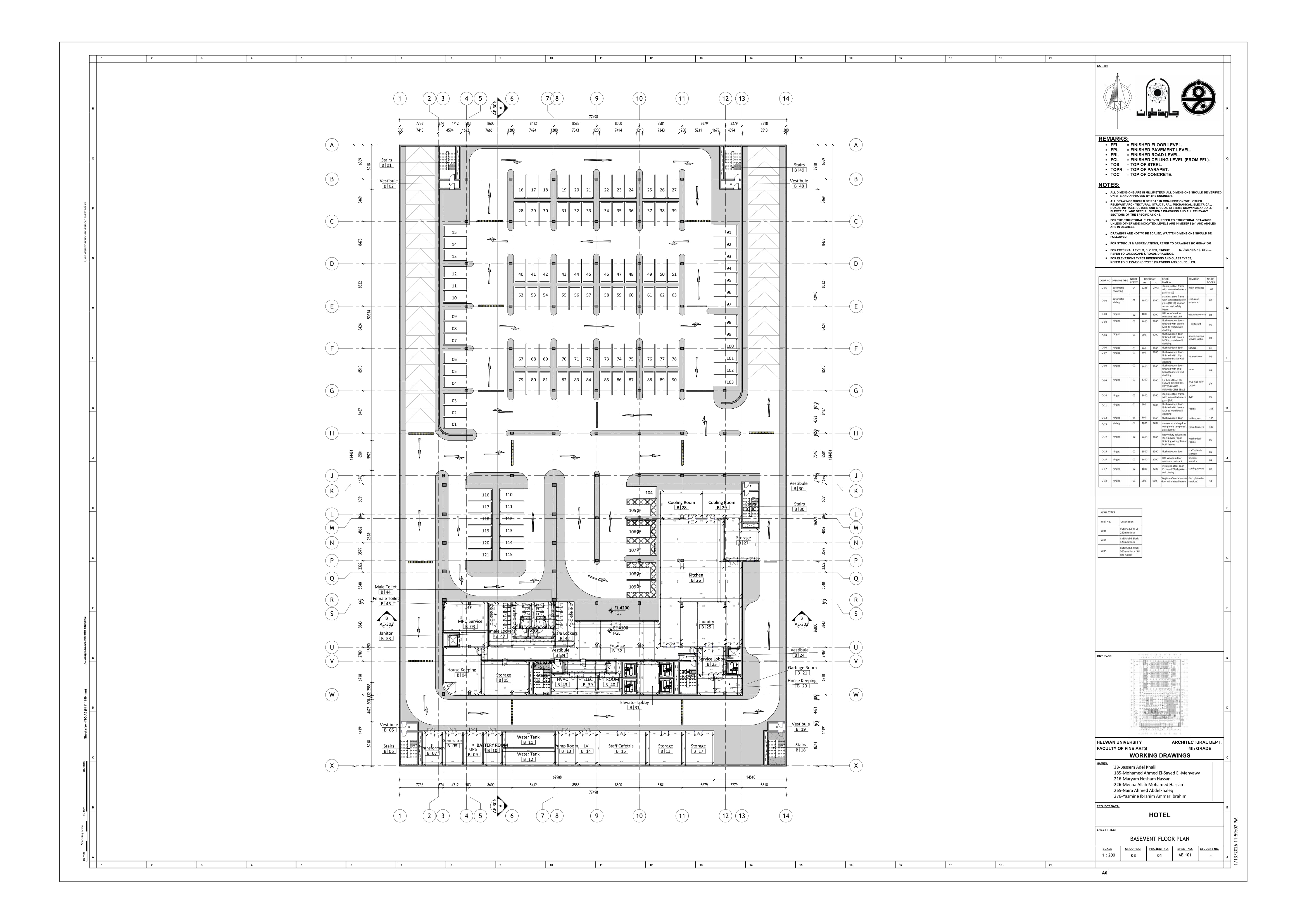 Blue Hotel | 3-Star Hotel Working Drawings-6