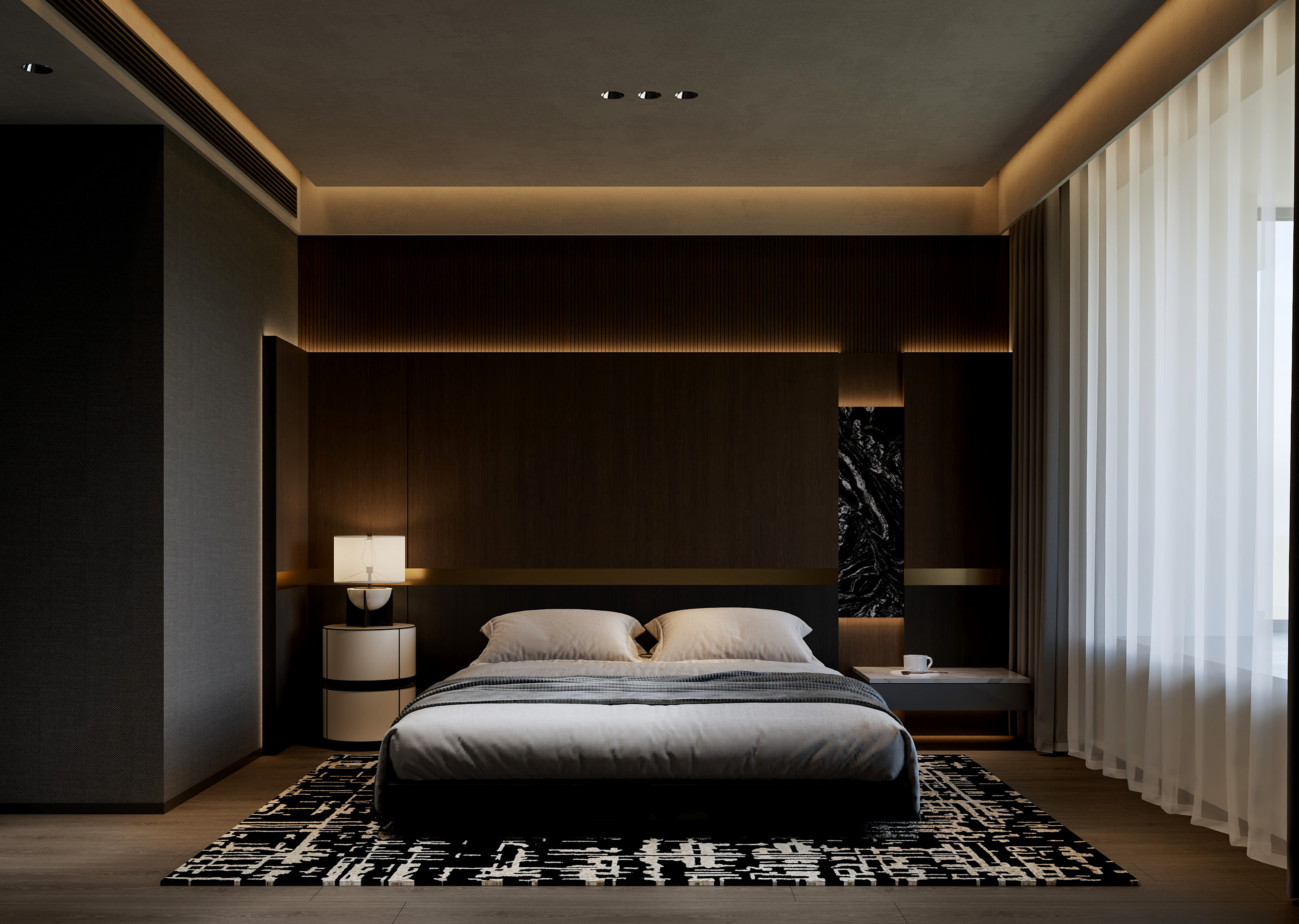 沈阳  美的君兰江山  286㎡ 意式暗黑风效果表现-14