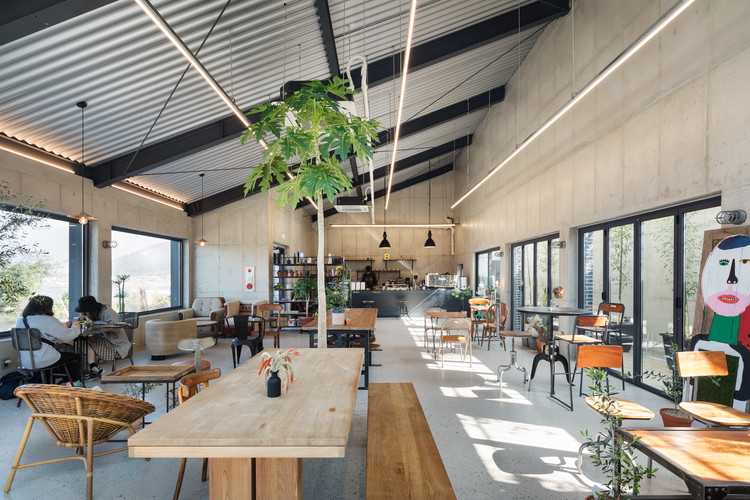 融入自然的简约咖啡馆-19