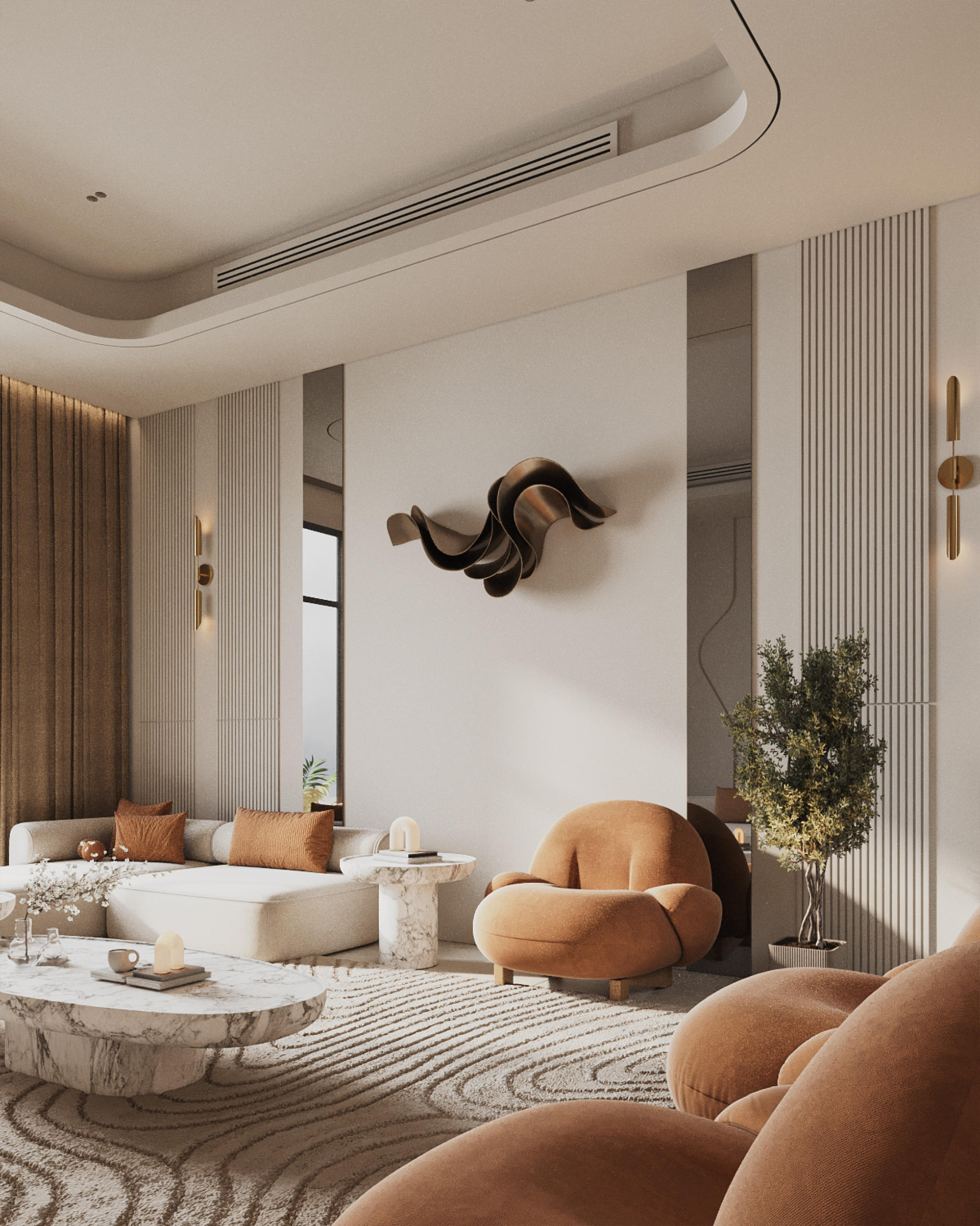 女性会客厅室内设计丨@asaadalassaf-6