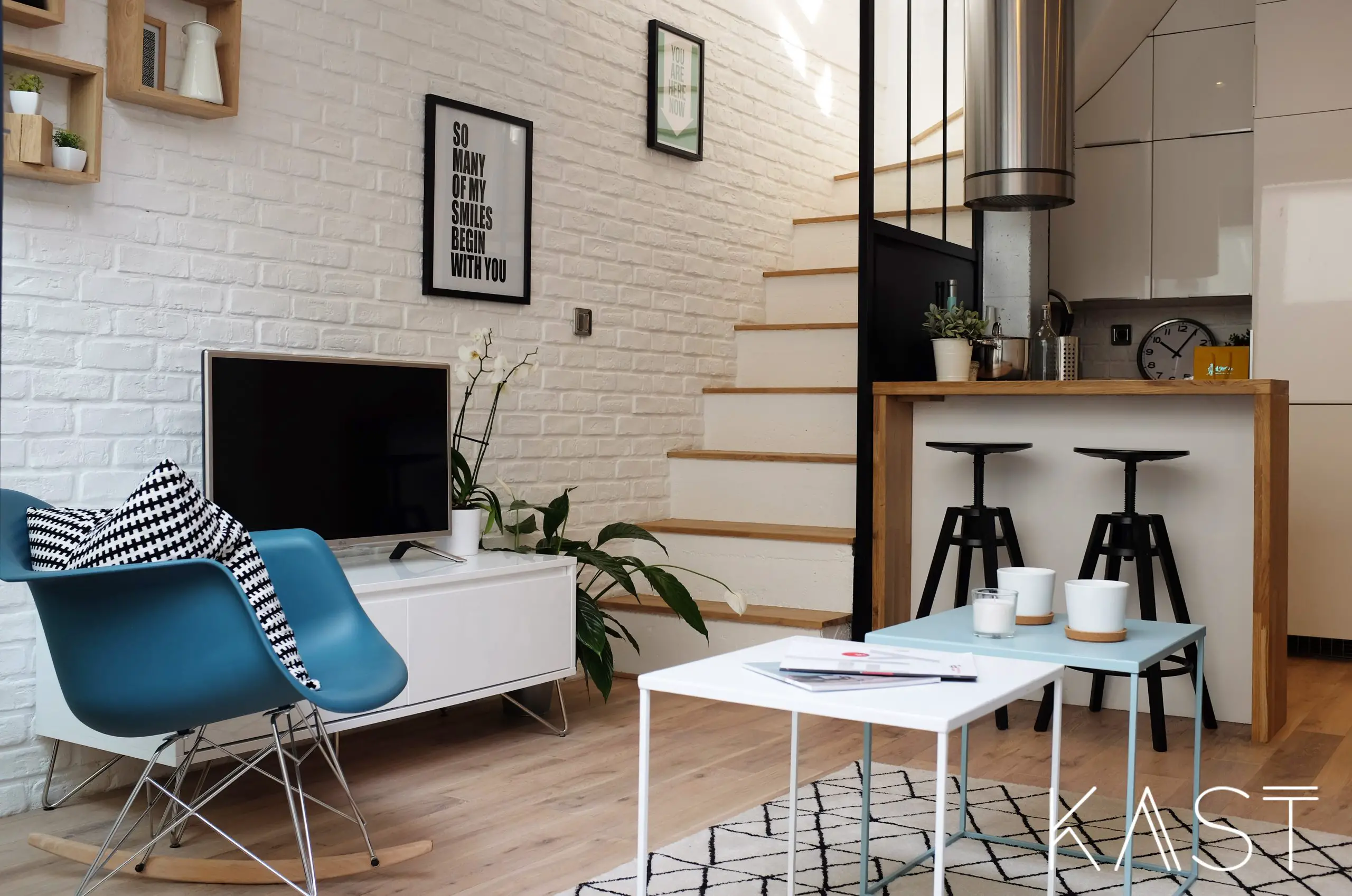 巴黎附近 32m2 迷你复式公寓，打造温馨舒适小窝-3