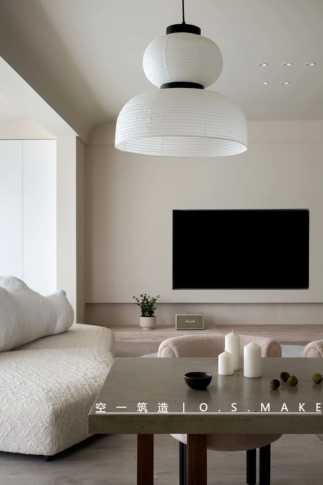 轻侘寂美学 · 重庆公园大道140平米三室一厅设计案例丨中国重庆丨空一筑造-38