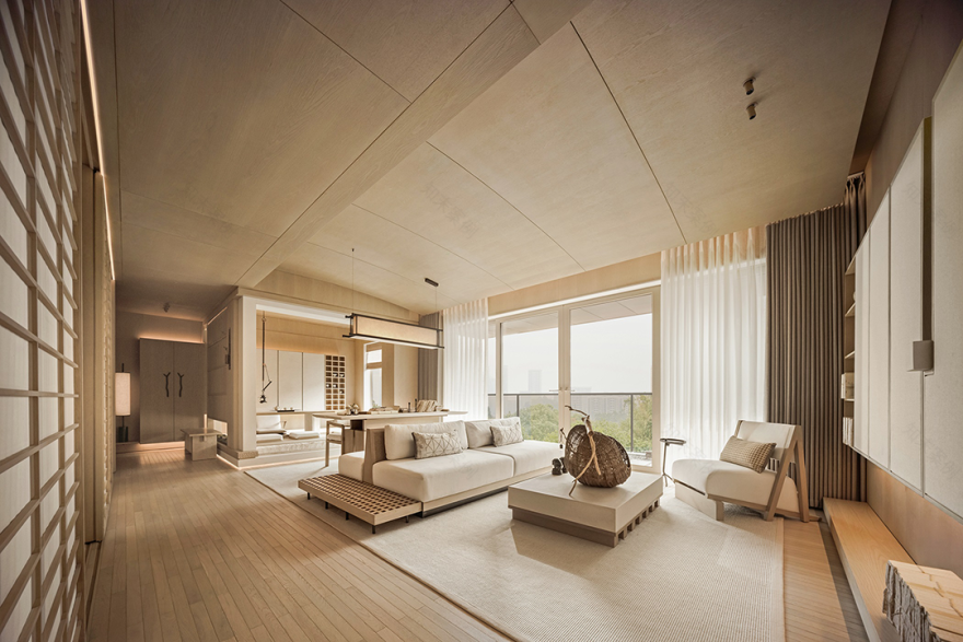 重庆万华麓悦江城碧影溪C户型样板间丨中国重庆丨深圳市盘石室内设计有限公司,万华室内设计中心-2