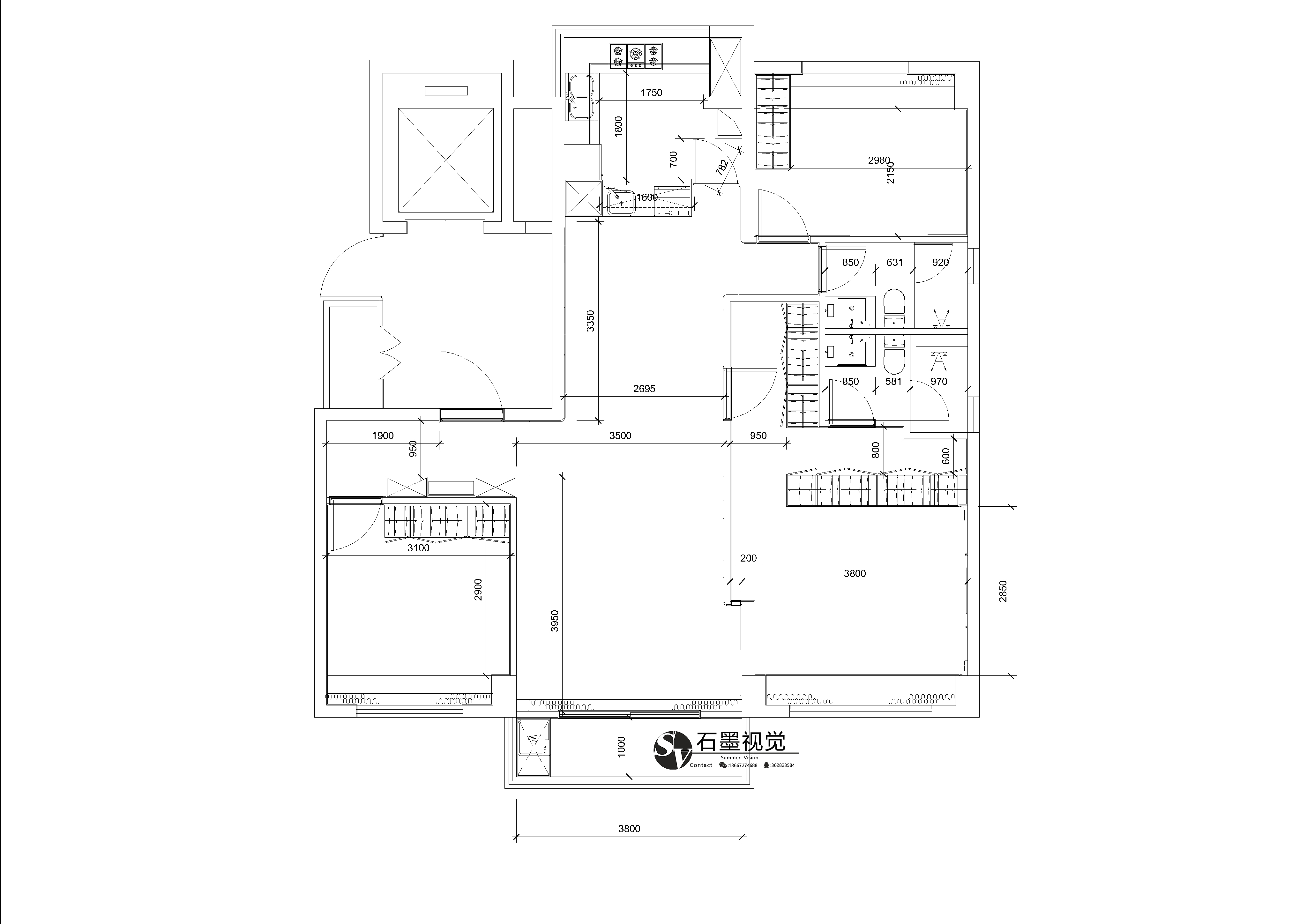 府系赛道 B115 户型 | 现代简约家居典范-5