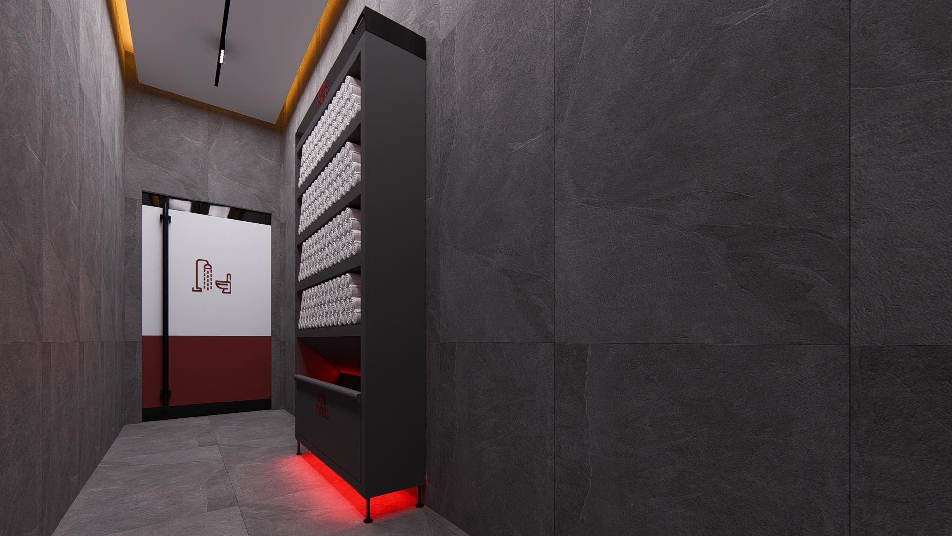 健身房更衣室及湿区室内设计-4