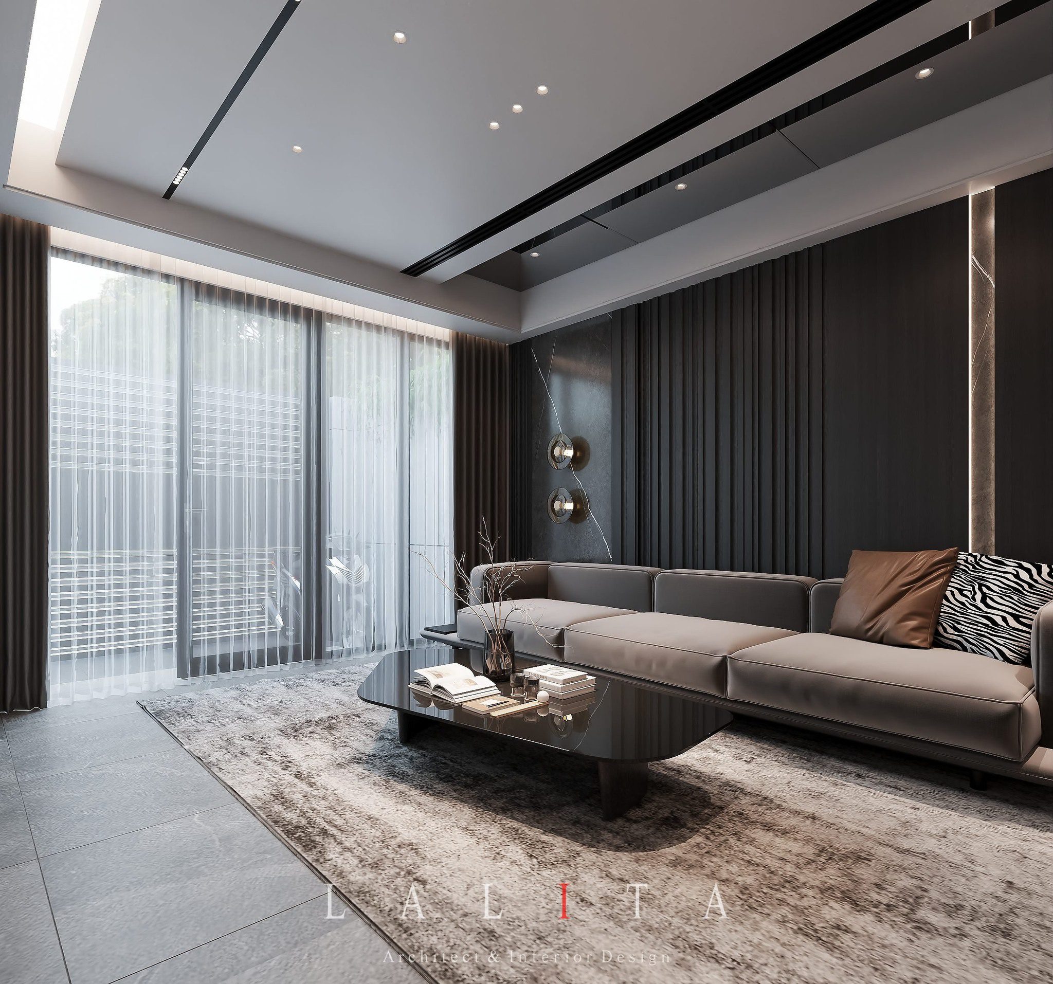 14914. Free Sketchup Living Room- Kitchen Interior-8