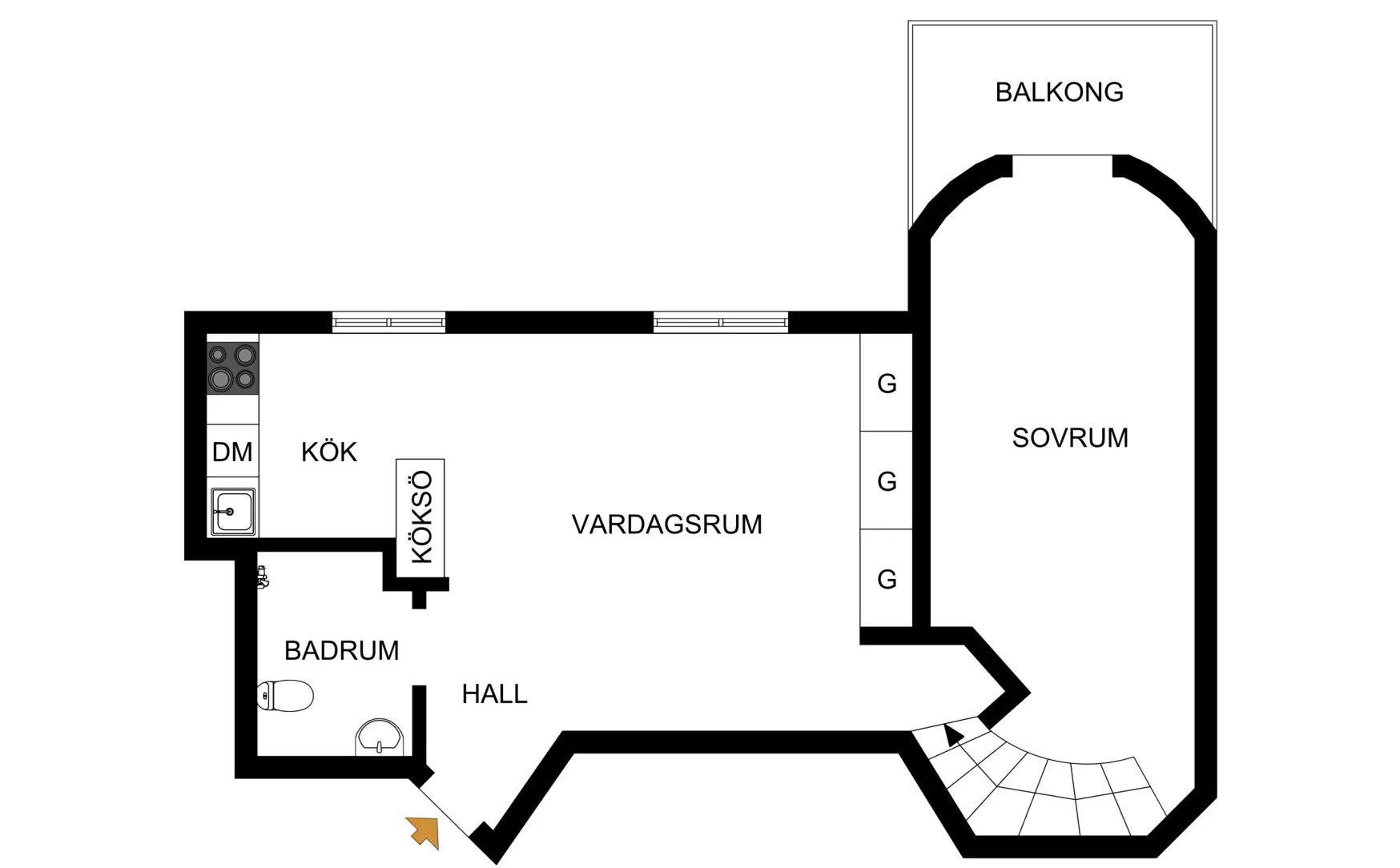斯德哥尔摩蓝色古典公寓设计-15