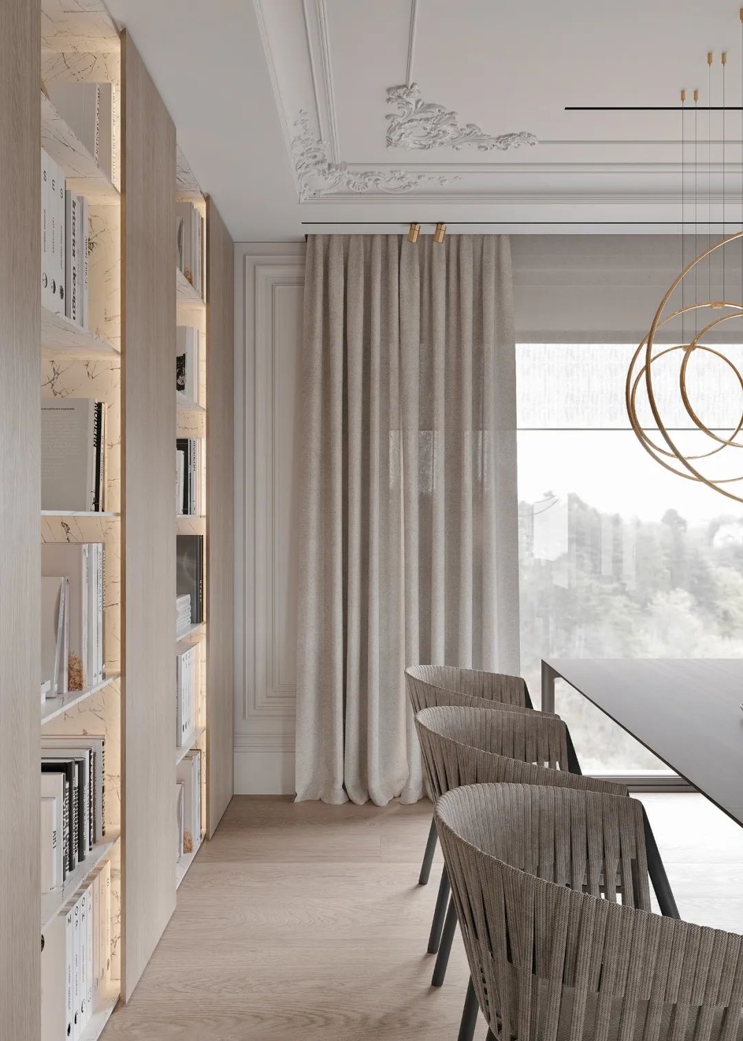 巴塞罗那现代轻法式住宅丨西班牙巴塞罗那丨Alex Tolkachev-10