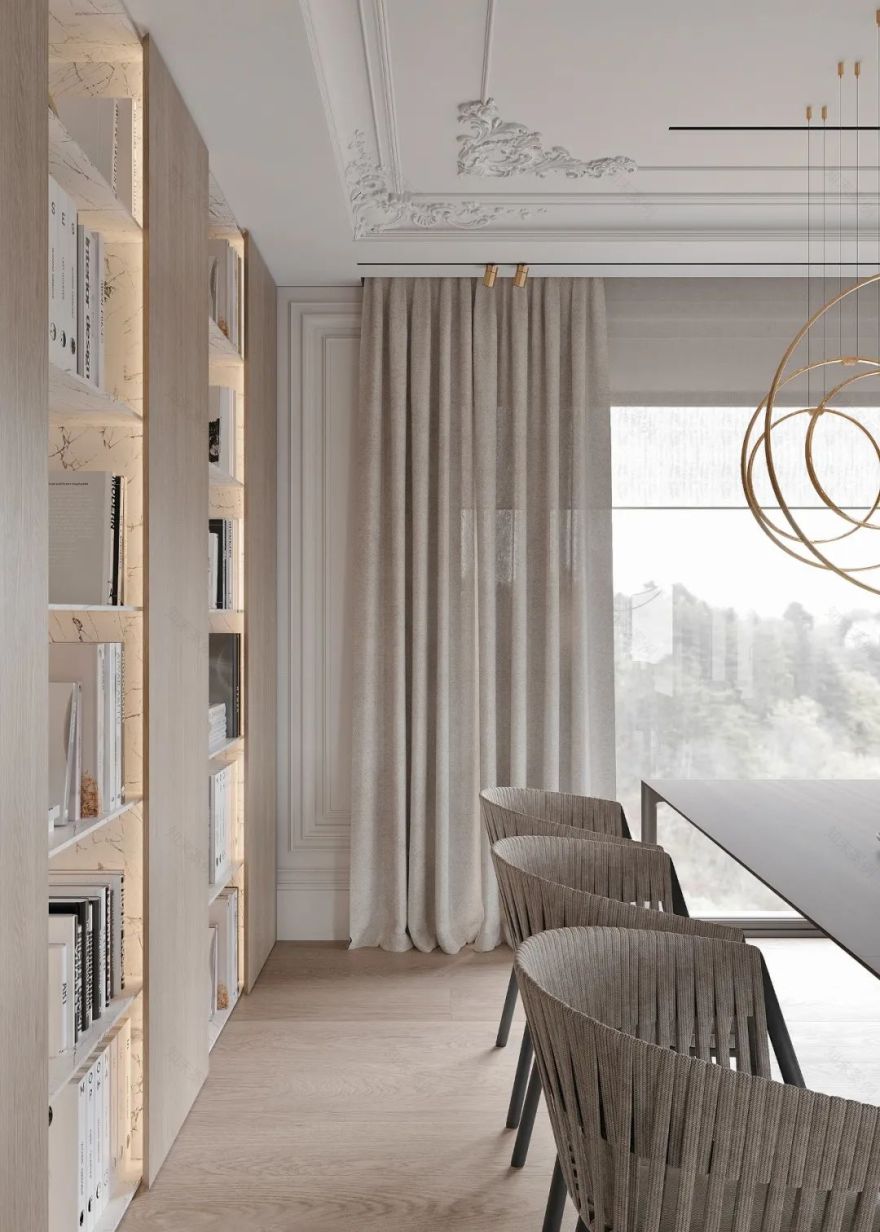 巴塞罗那现代轻法式住宅丨西班牙巴塞罗那丨Alex Tolkachev-10