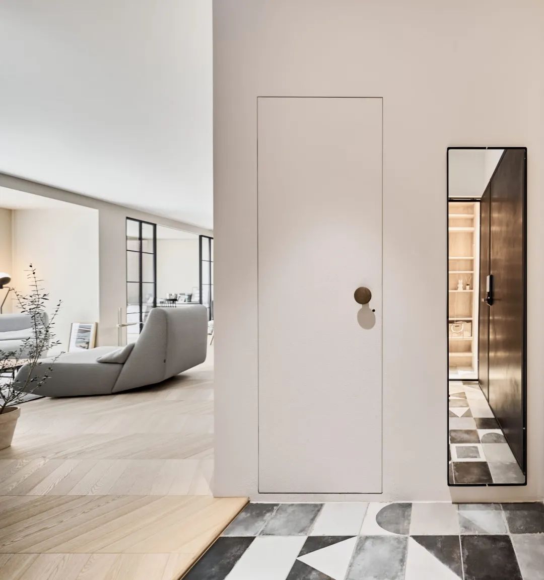 现代黑白灰搭配的北欧风住宅丨工作室-33