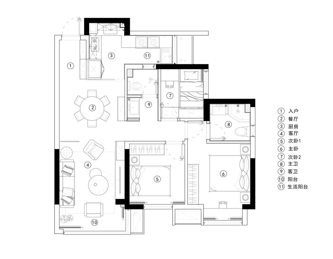 79m²现代简约三室两厅设计丨中国重庆丨V·Design丨维地营造工作室-10